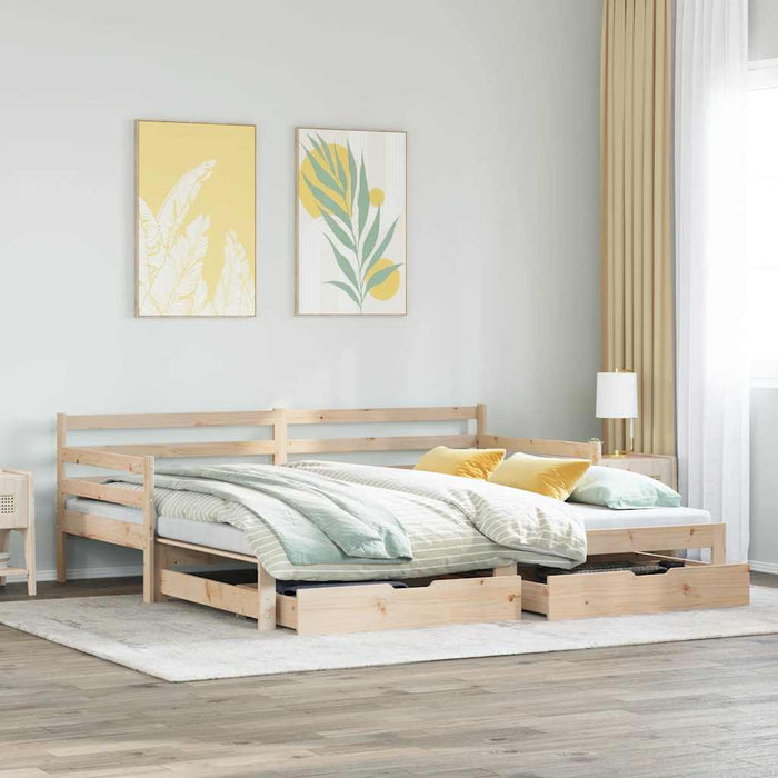 vidaXL Divano Letto Estraibile con Cassetti senza Materasso 80x200 cm