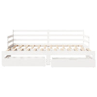 Letto Estraibile con Cassetti senza Materasso Bianco 90x190 cm 3302176