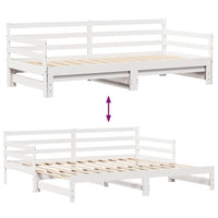 Letto Estraibile con Cassetti senza Materasso Bianco 90x190 cm 3302176