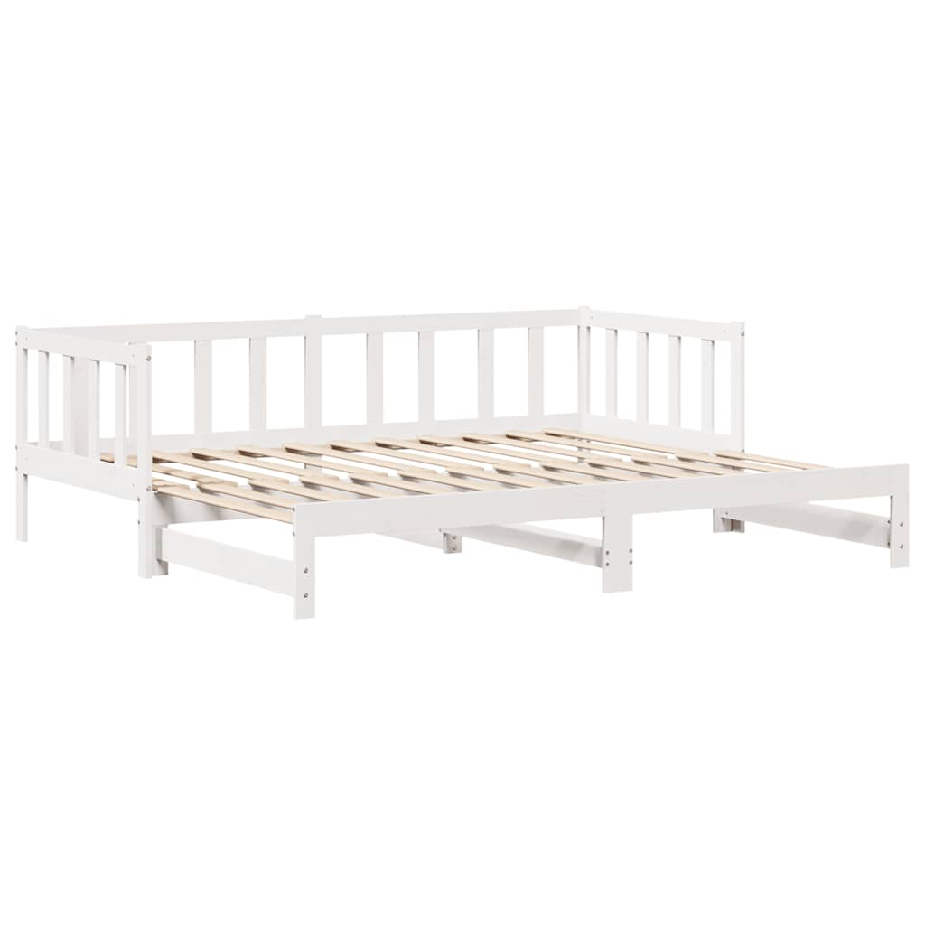 Letto Estraibile con Cassetti senza Materasso Bianco 90x190 cm 3302180