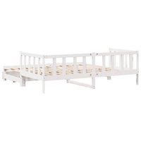 Letto Estraibile con Cassetti senza Materasso Bianco 90x200 cm 3302190
