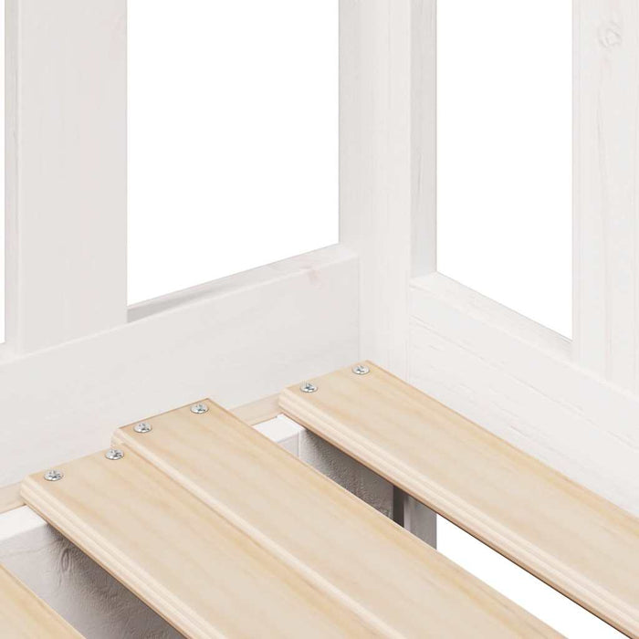 Letto Estraibile con Cassetti senza Materasso Bianco 80x200 cm 3302192