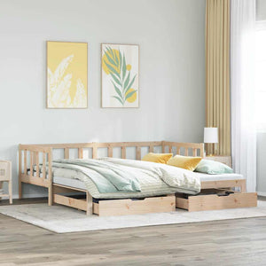 vidaXL Divano Letto Estraibile con Cassetti senza Materasso 90x190 cm