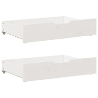 Letto Estraibile con Cassetti senza Materasso Bianco 90x190 cm