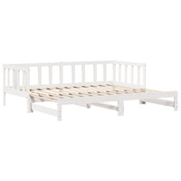 Letto Estraibile con Cassetti senza Materasso Bianco 90x190 cm
