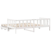 Letto Estraibile con Cassetti senza Materasso Bianco 90x190 cm