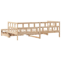 Divano Letto Estraibile con Cassetti senza Materasso 90x200 cm