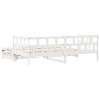Letto Estraibile con Cassetti senza Materasso Bianco 90x190 cm