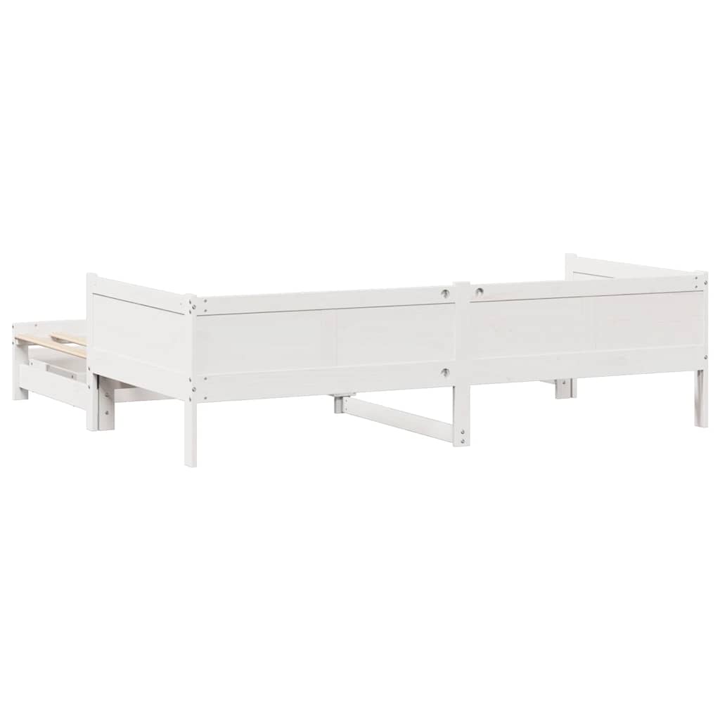 Letto Estraibile con Cassetti senza Materasso Bianco 90x200 cm 3302214