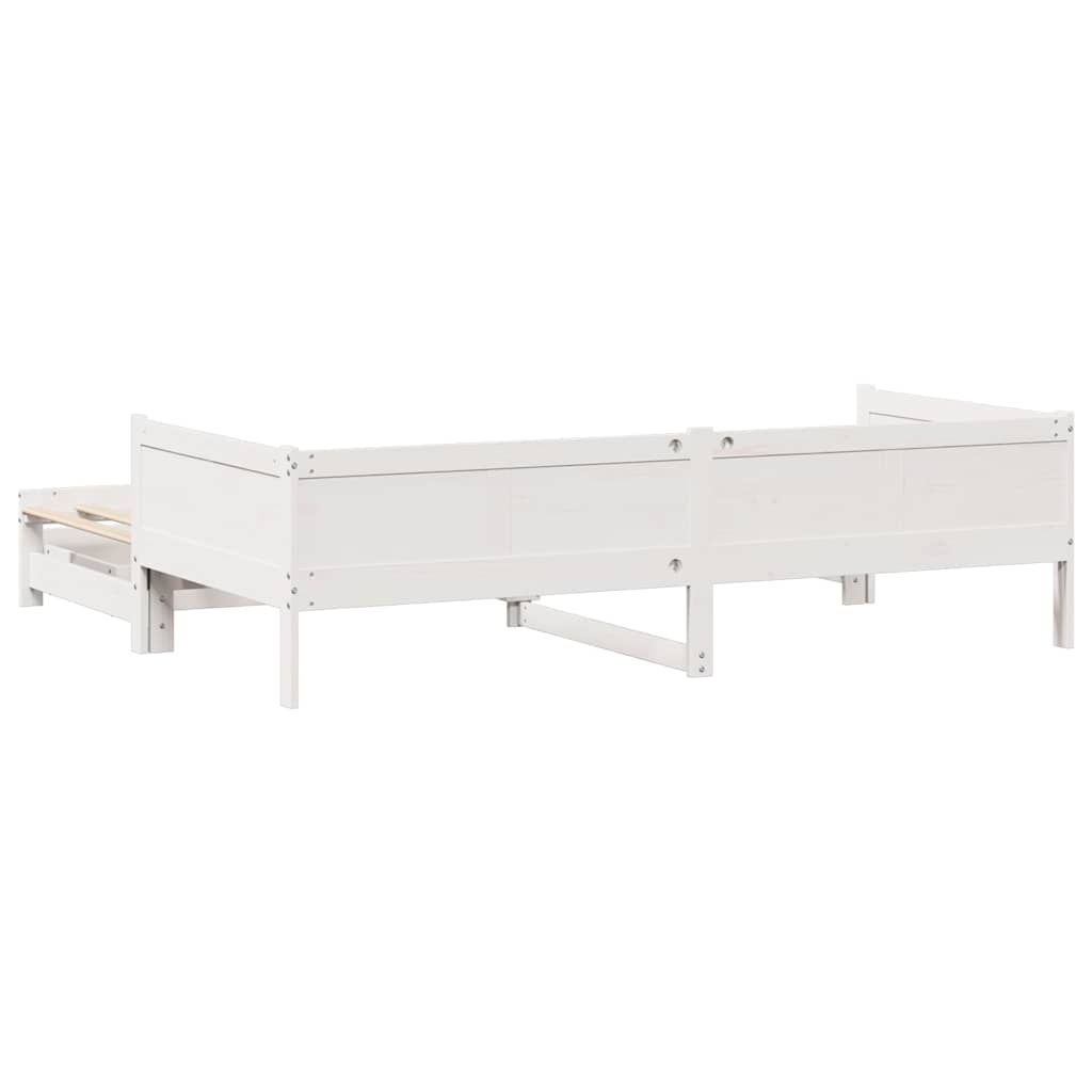 Letto Estraibile con Cassetti senza Materasso Bianco 80x200 cm 3302216
