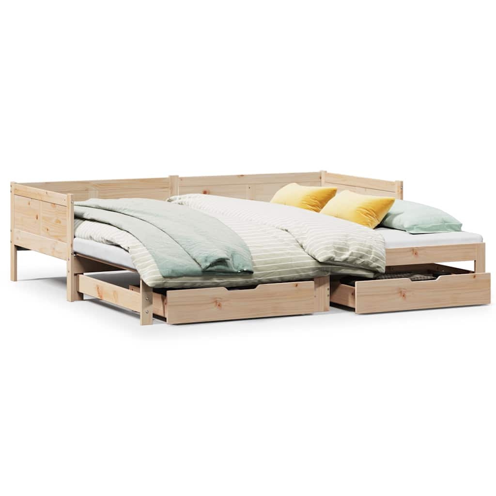 vidaXL Divano Letto Estraibile con Cassetti senza Materasso 90x190 cm