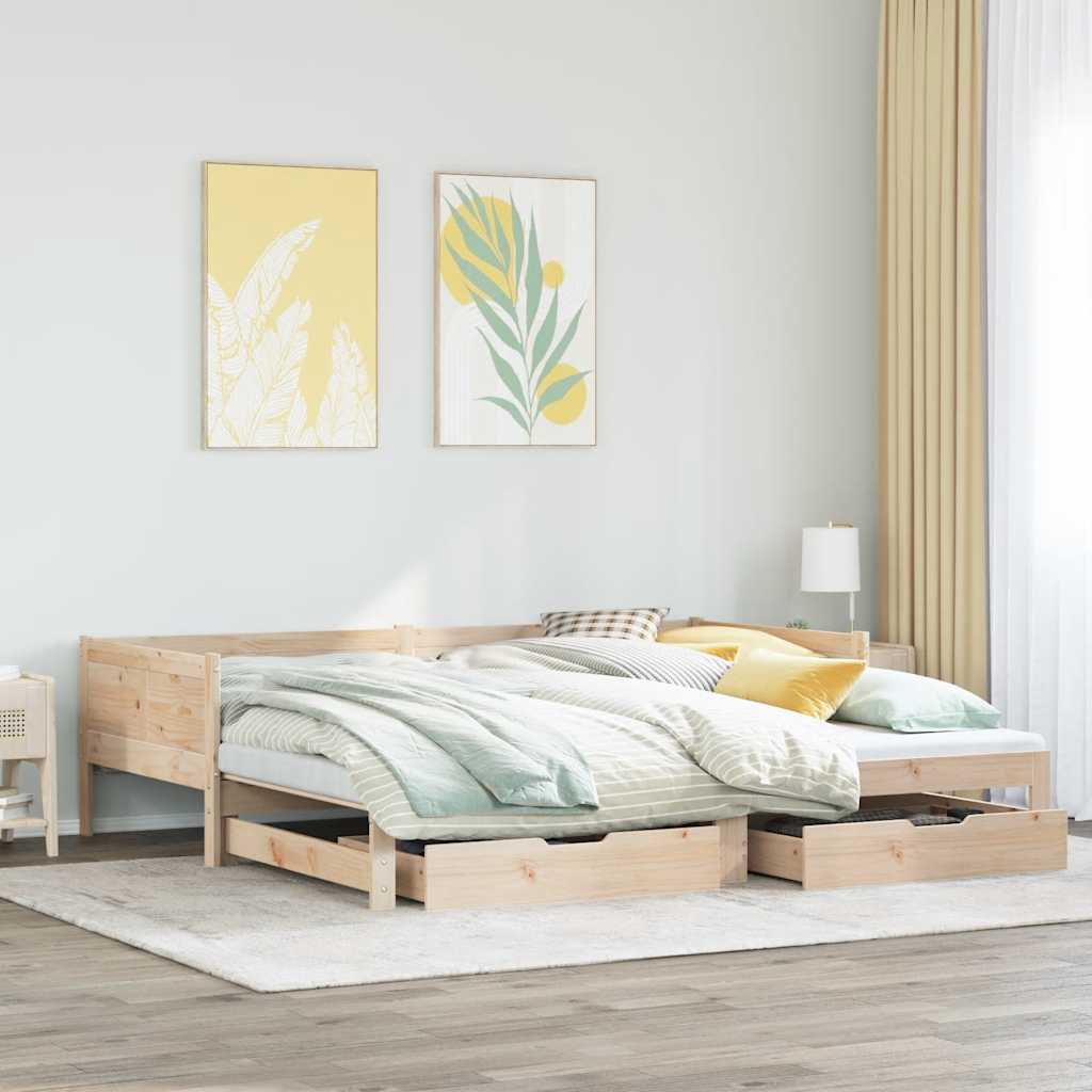 Divano Letto Estraibile con Cassetti senza Materasso 90x190 cm 3302217