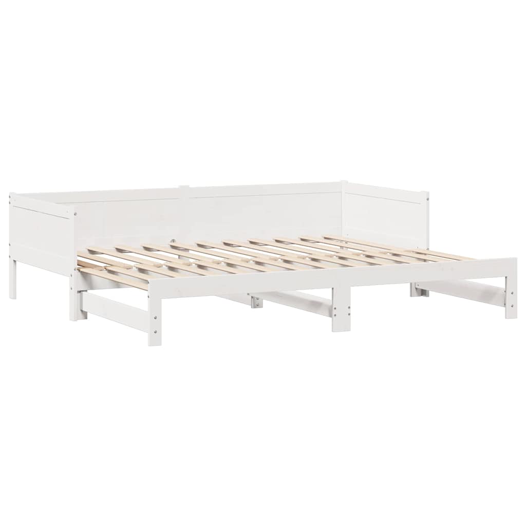 Letto Estraibile con Cassetti senza Materasso Bianco 90x190 cm 3302218