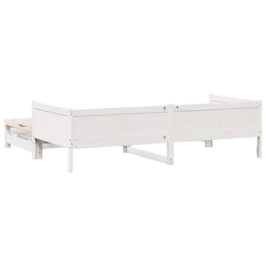 vidaXL Letto Estraibile con Cassetti senza Materasso Bianco 90x190 cm