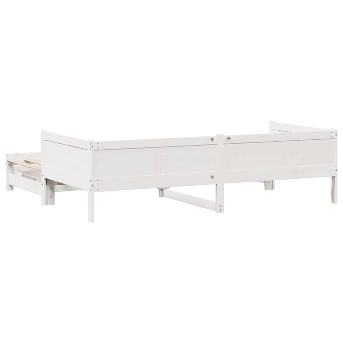 vidaXL Letto Estraibile con Cassetti senza Materasso Bianco 90x190 cm