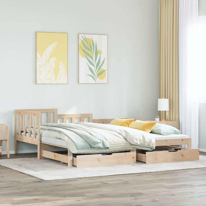 vidaXL Divano Letto Estraibile con Cassetti senza Materasso 80x200 cm