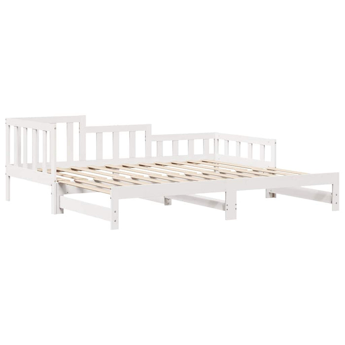 Letto Estraibile con Cassetti senza Materasso Bianco 80x200 cm 3302220