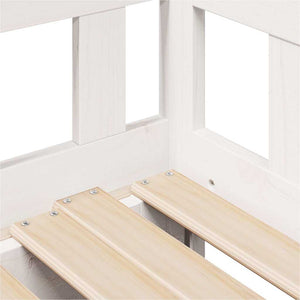 vidaXL Letto Estraibile con Cassetti senza Materasso Bianco 80x200 cm