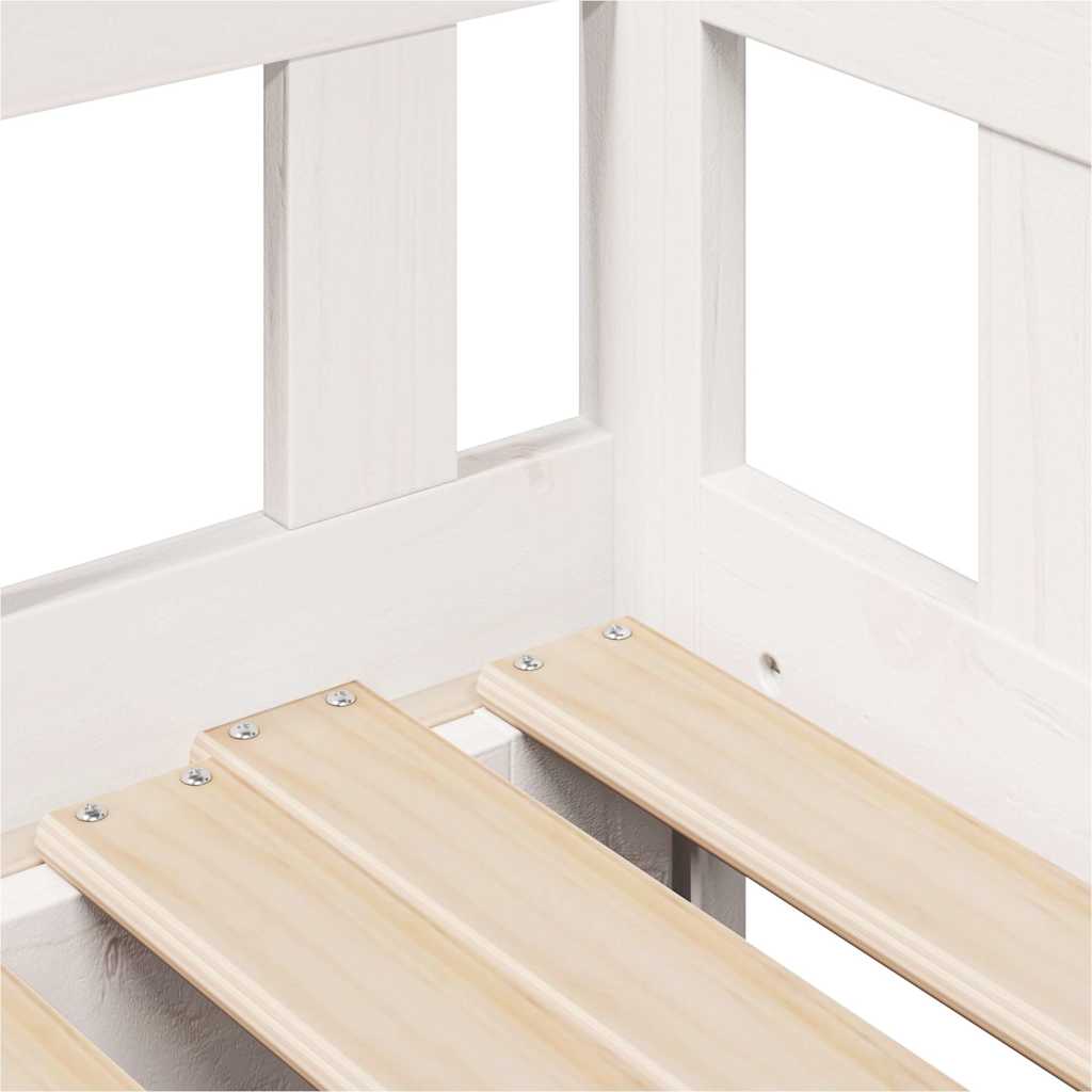 Letto Estraibile con Cassetti senza Materasso Bianco 80x200 cm 3302220