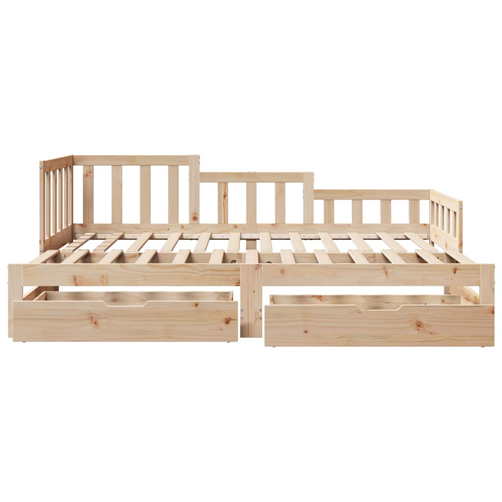 Divano Letto Estraibile con Cassetti senza Materasso 90x200 cm 3302221