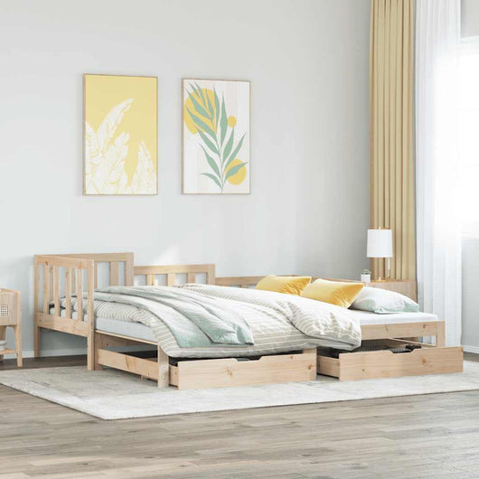 vidaXL Divano Letto Estraibile con Cassetti senza Materasso 90x200 cm