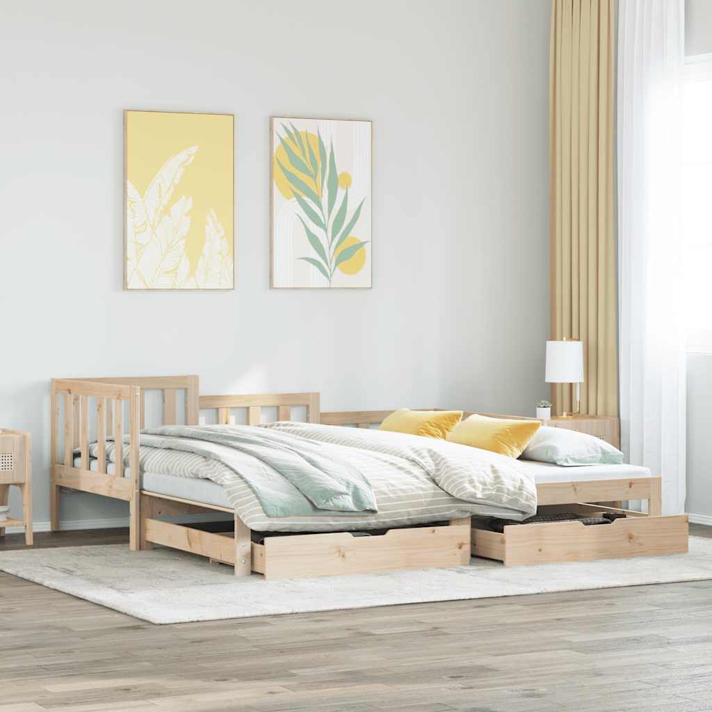 Divano Letto Estraibile con Cassetti senza Materasso 90x200 cm 3302221
