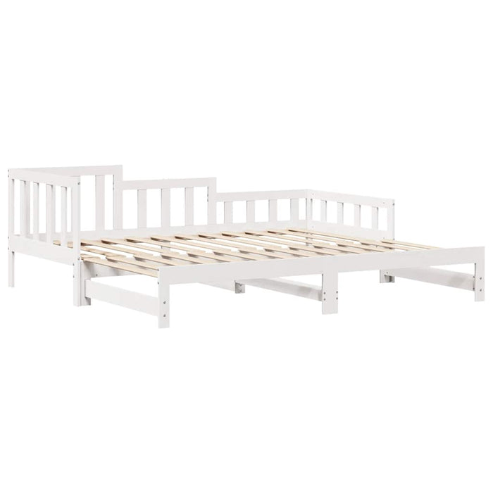 vidaXL Letto Estraibile con Cassetti senza Materasso Bianco 90x200 cm