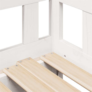 vidaXL Letto Estraibile con Cassetti senza Materasso Bianco 90x200 cm