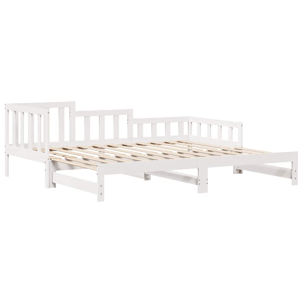 Letto Estraibile con Cassetti senza Materasso Bianco 90x190 cm 3302224