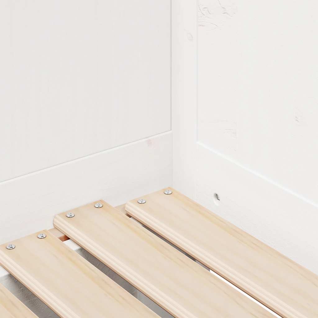 Letto Estraibile con Cassetti senza Materasso Bianco 90x200 cm