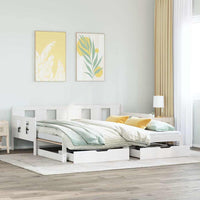 Letto Estraibile con Cassetti senza Materasso Bianco 80x200 cm 3302228