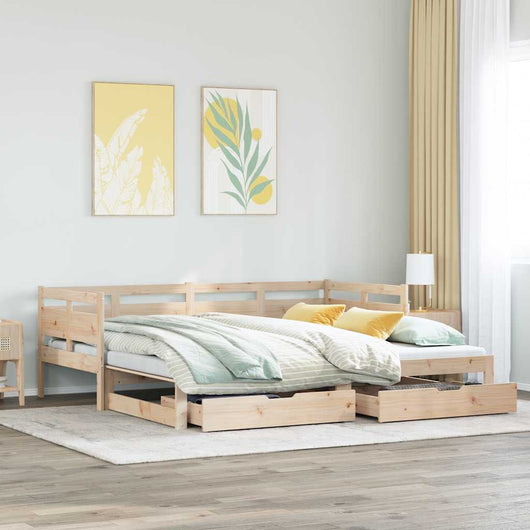 Divano Letto Estraibile con Cassetti senza Materasso 90x200 cm 3302231