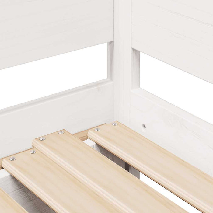 vidaXL Letto Estraibile con Cassetti senza Materasso Bianco 80x200 cm