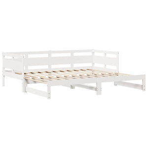 Letto Estraibile con Cassetti senza Materasso Bianco 90x190 cm 3302236