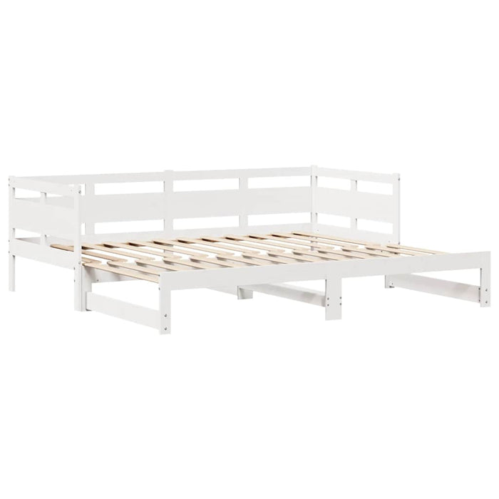 Letto Estraibile con Cassetti senza Materasso Bianco 90x190 cm 3302236