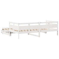 Letto Estraibile con Cassetti senza Materasso Bianco 90x190 cm 3302236
