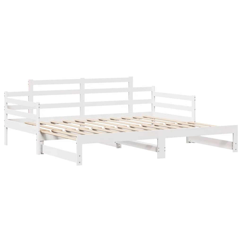 Letto Estraibile con Cassetti senza Materasso Bianco 80x200 cm 3302240