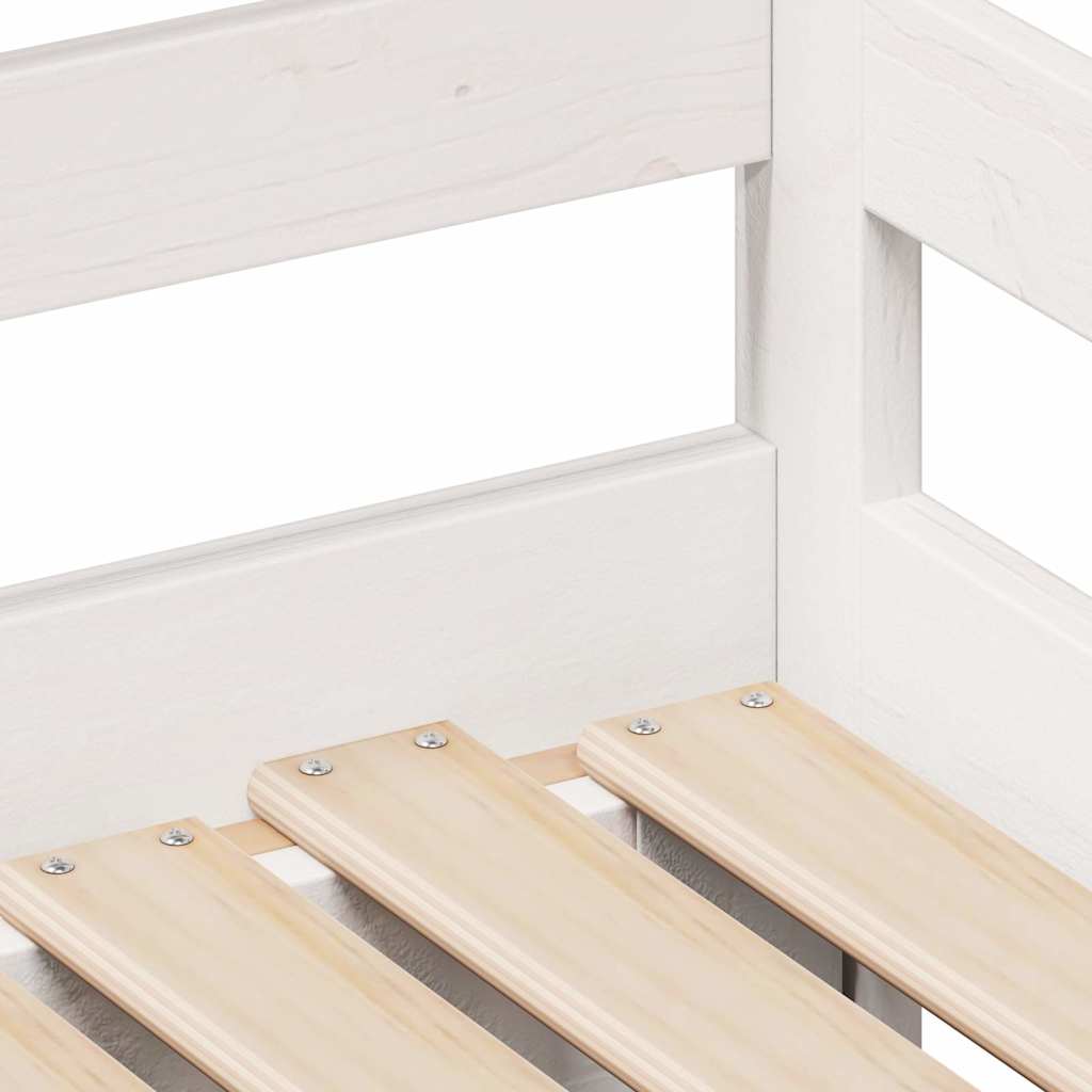 vidaXL Letto Estraibile con Cassetti senza Materasso Bianco 80x200 cm