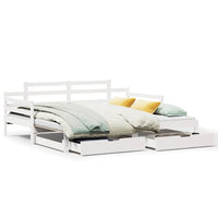 vidaXL Letto Estraibile con Cassetti senza Materasso Bianco 90x190 cm