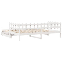 Letto Estraibile con Cassetti senza Materasso Bianco 80x200 cm 3302244