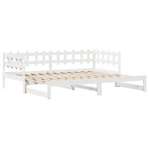 Letto Estraibile con Cassetti senza Materasso Bianco 80x200 cm 3302250