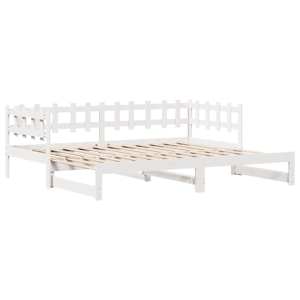 Letto Estraibile con Cassetti senza Materasso Bianco 90x200 cm 3302252