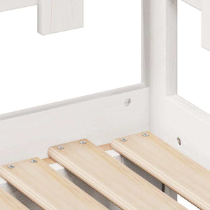 Letto Estraibile con Cassetti senza Materasso Bianco 90x200 cm