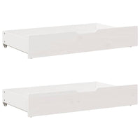 Letto Estraibile con Cassetti senza Materasso Bianco 90x200 cm