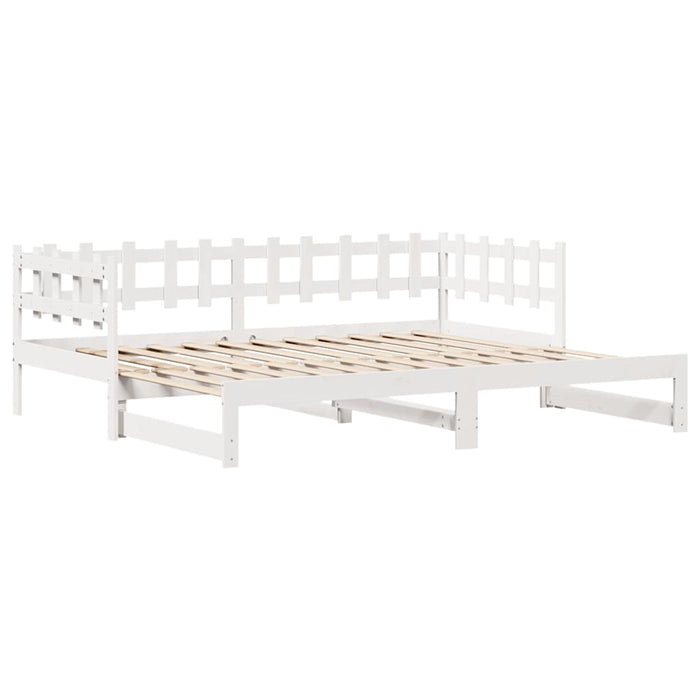 vidaXL Letto Estraibile con Cassetti senza Materasso Bianco 90x190 cm