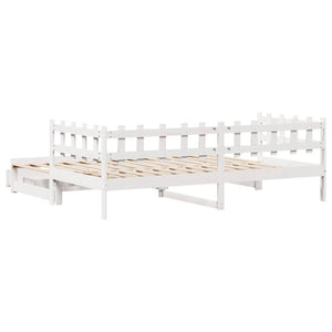 Letto Estraibile con Cassetti senza Materasso Bianco 90x190 cm 3302254