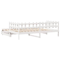 vidaXL Letto Estraibile con Cassetti senza Materasso Bianco 90x190 cm