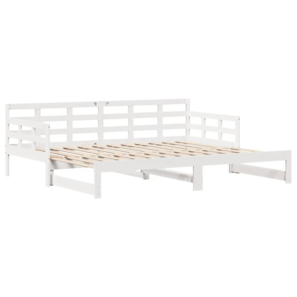Letto Estraibile con Cassetti senza Materasso Bianco 90x200 cm 3302256