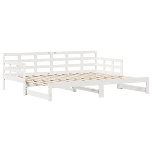Letto Estraibile con Cassetti senza Materasso Bianco 90x200 cm 3302256