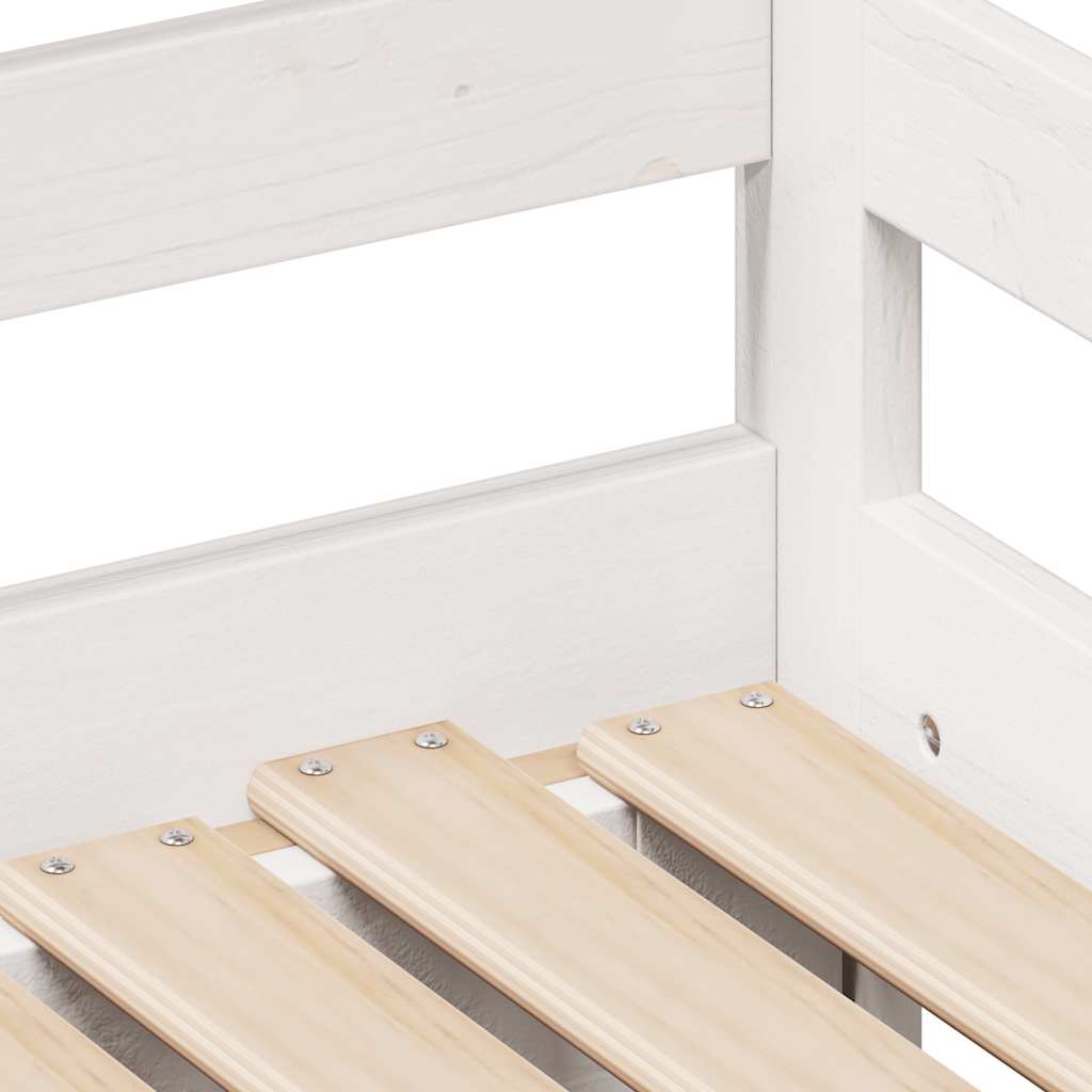 Letto Estraibile con Cassetti senza Materasso Bianco 90x200 cm 3302256